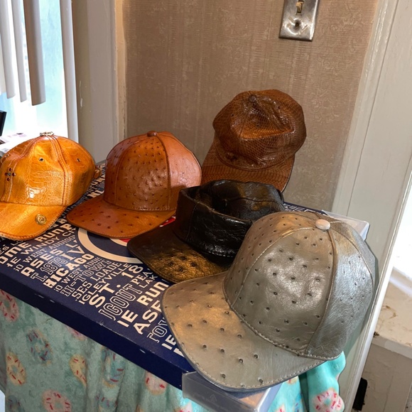 Bundle of 4 Ostrich skin Cap , Medium SZ/adjustable - Picture 10 of 10